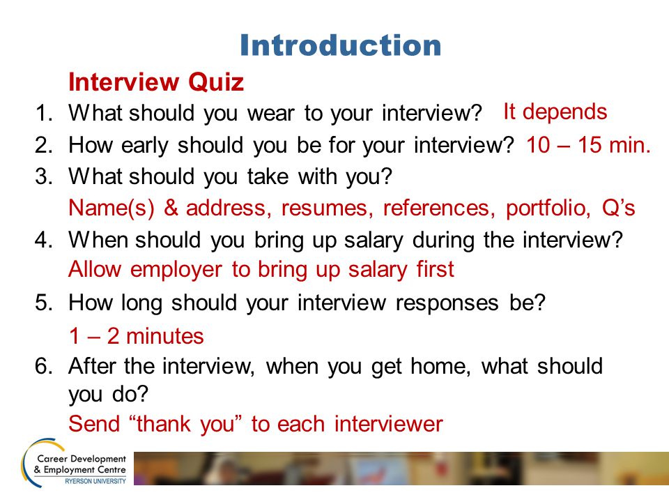 how early should i be to an interview