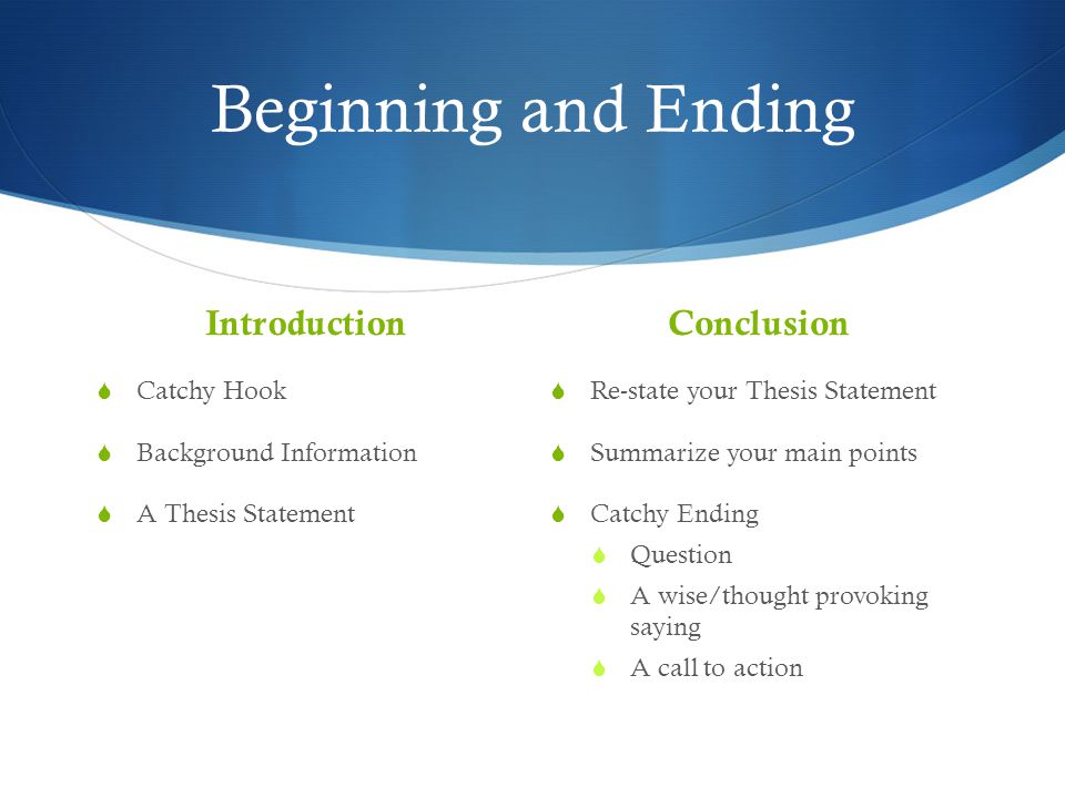 Thesis Statements