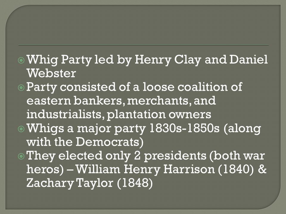 whigs vs democrats