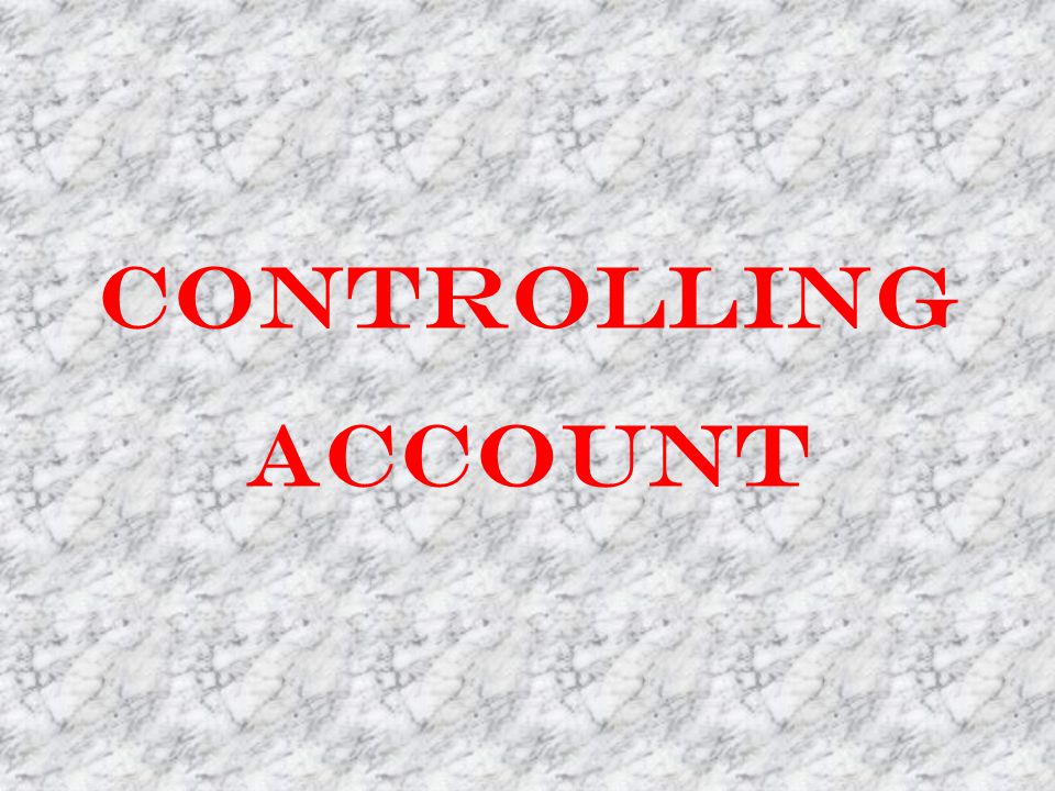Controlling Account