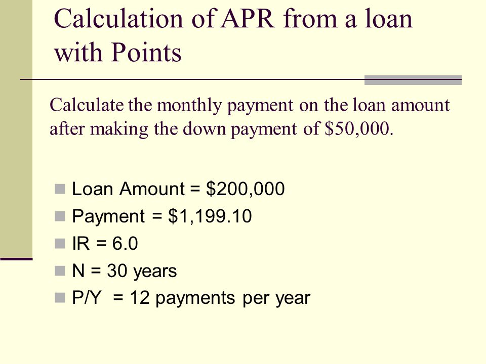 Calculate the monthly payment on the loan amount after making the down payment of $50,000.