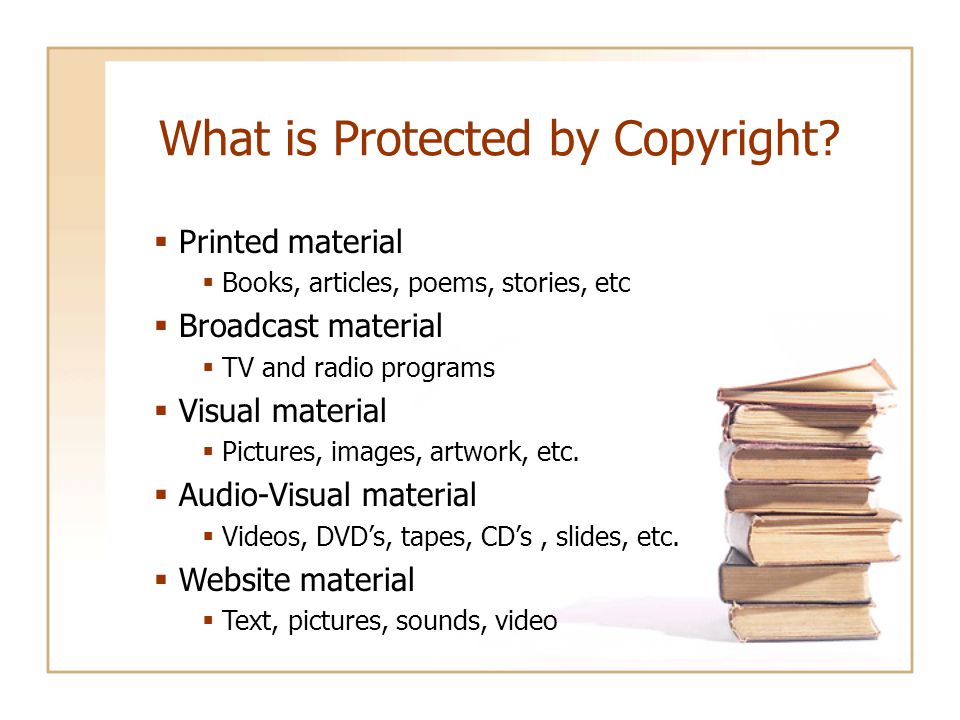 What is Protected by Copyright.