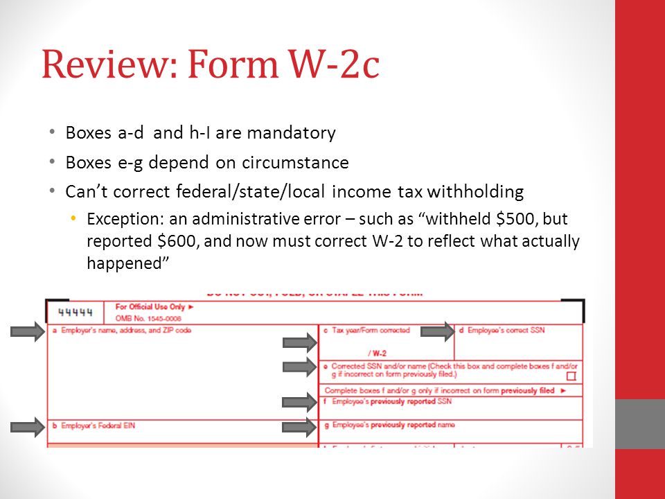 correcting a w 2 from w 2c to 941 x and more maine association of form 44444