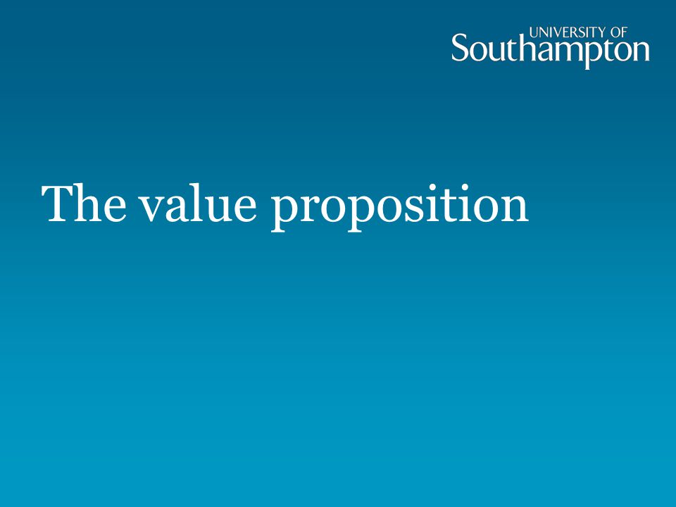 The value proposition