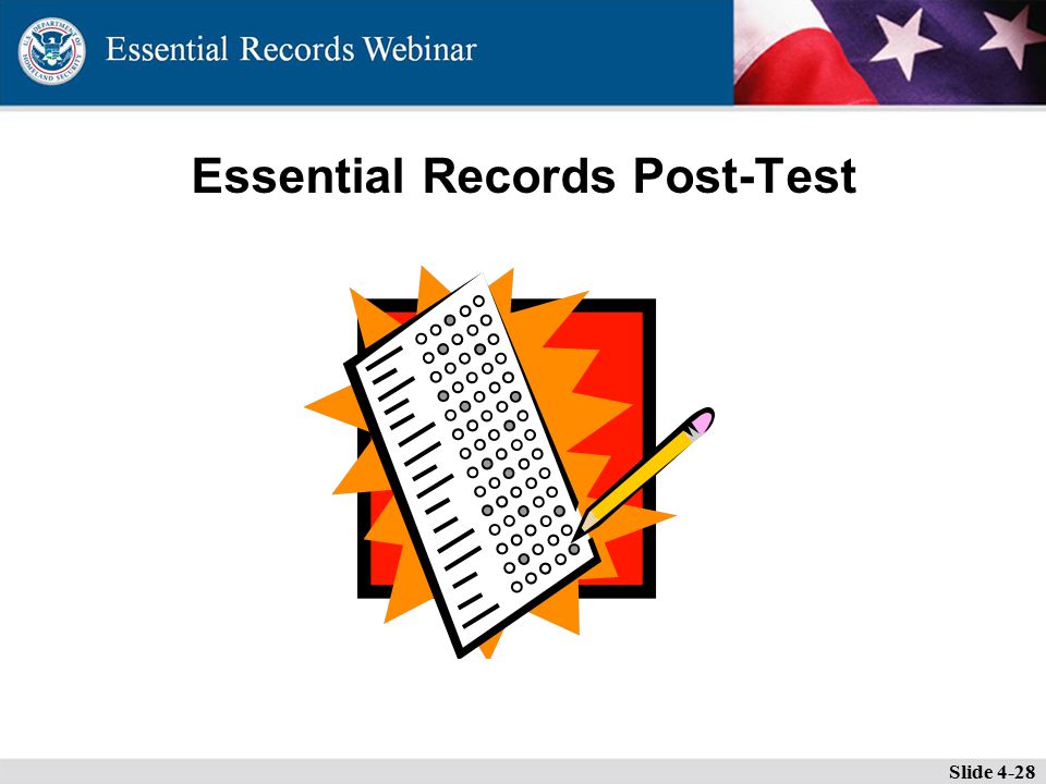 Essential Records Post-Test Slide 4-28