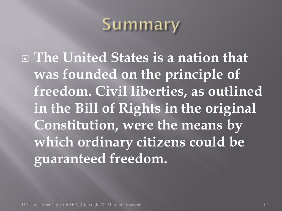  The United States is a nation that was founded on the principle of freedom.