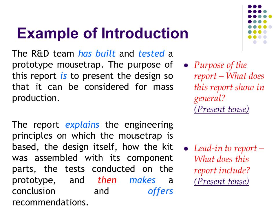example of introductio example of introductio