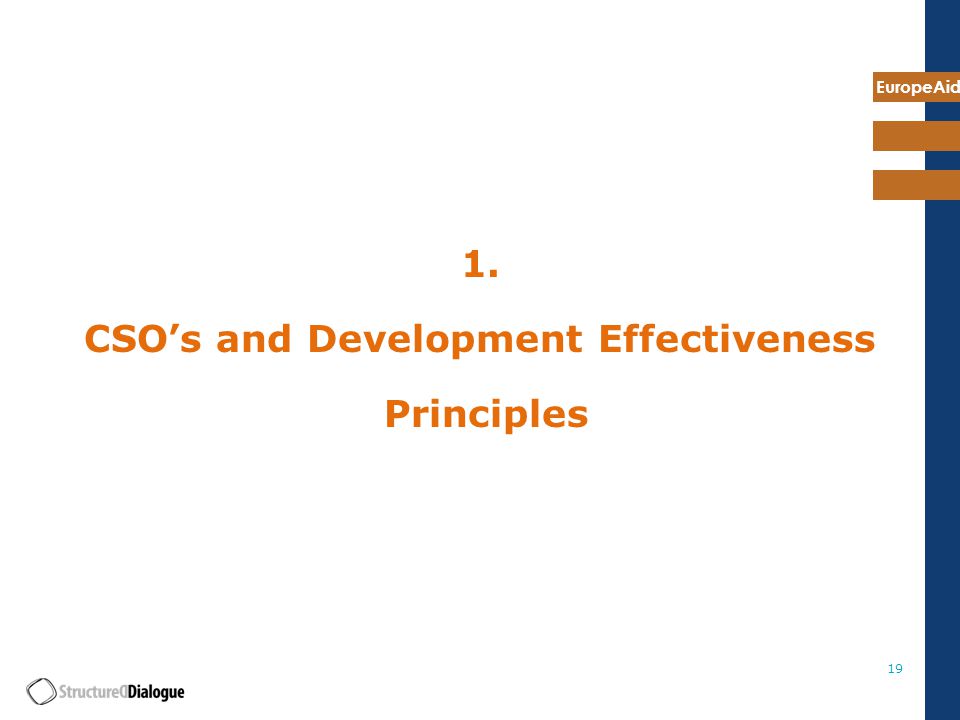 EuropeAid CSO’s and Development Effectiveness Principles