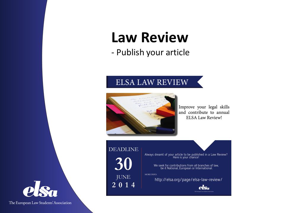 Law Review - Publish your article