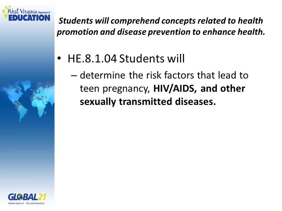 Students will comprehend concepts related to health promotion and disease prevention to enhance health.