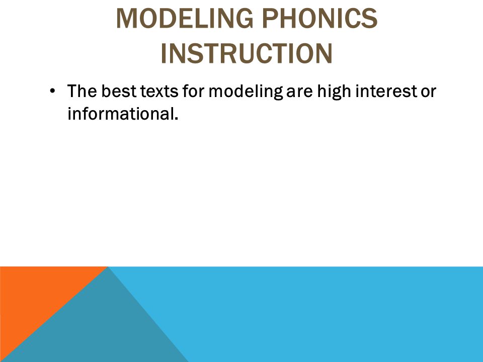 The best texts for modeling are high interest or informational.