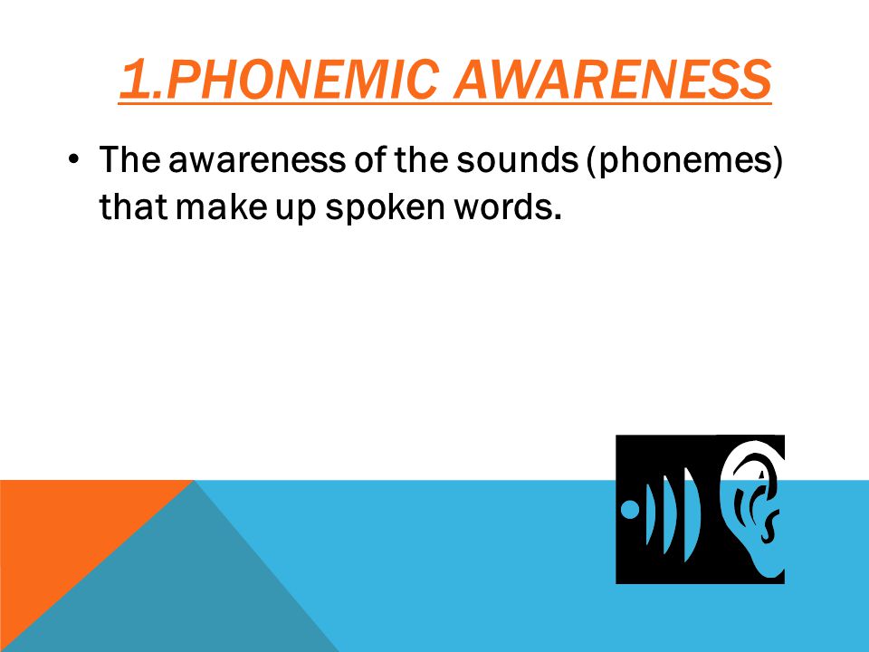 The awareness of the sounds (phonemes) that make up spoken words.