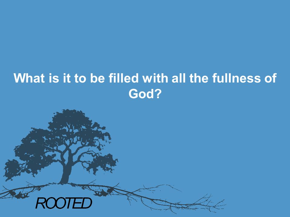 What is it to be filled with all the fullness of God