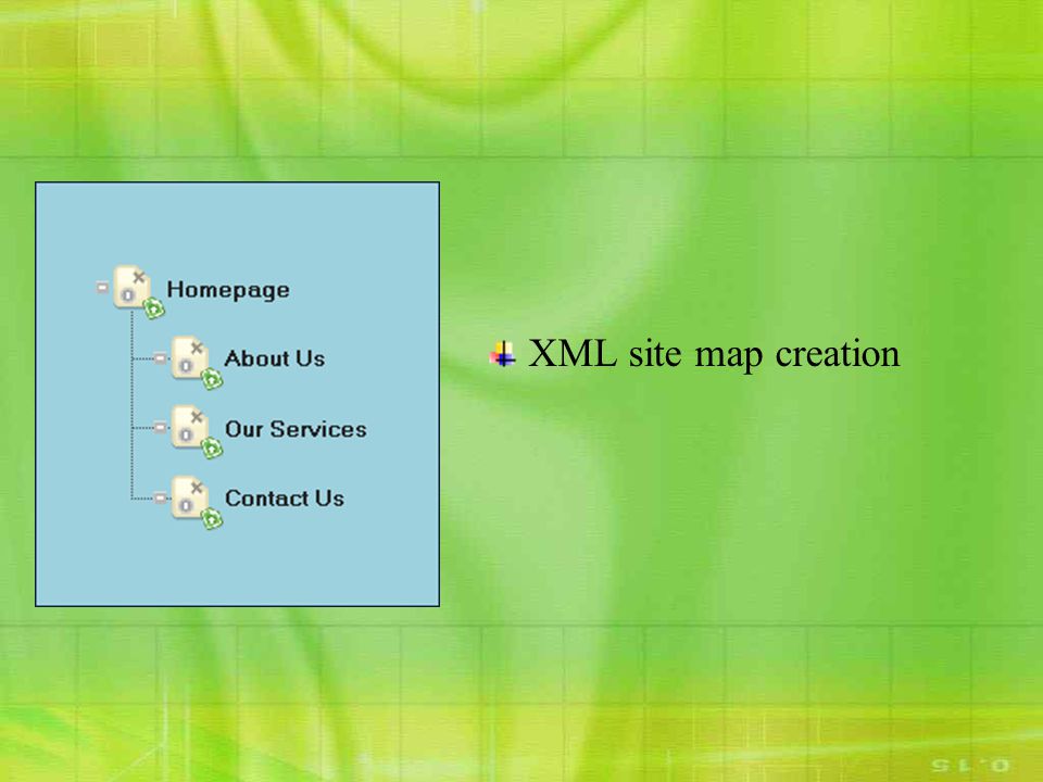XML site map creation