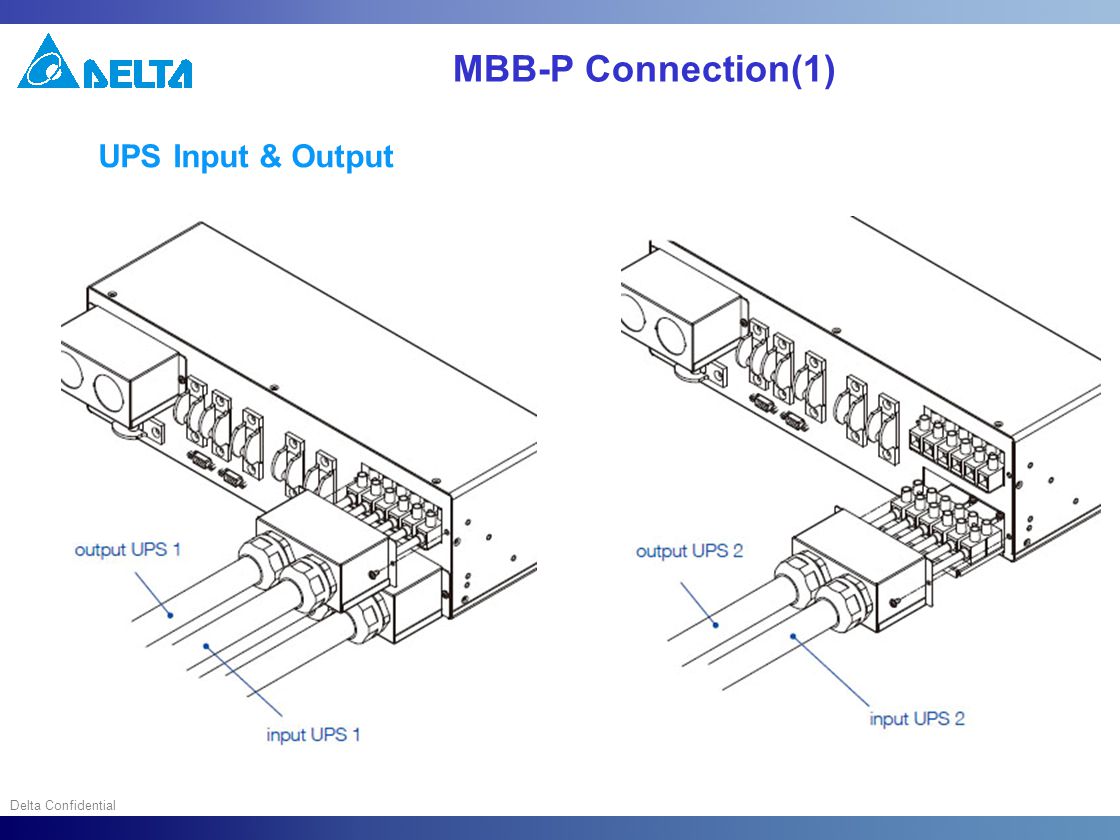 Delta Confidential MBB-P Connection(1) UPS Input & Output