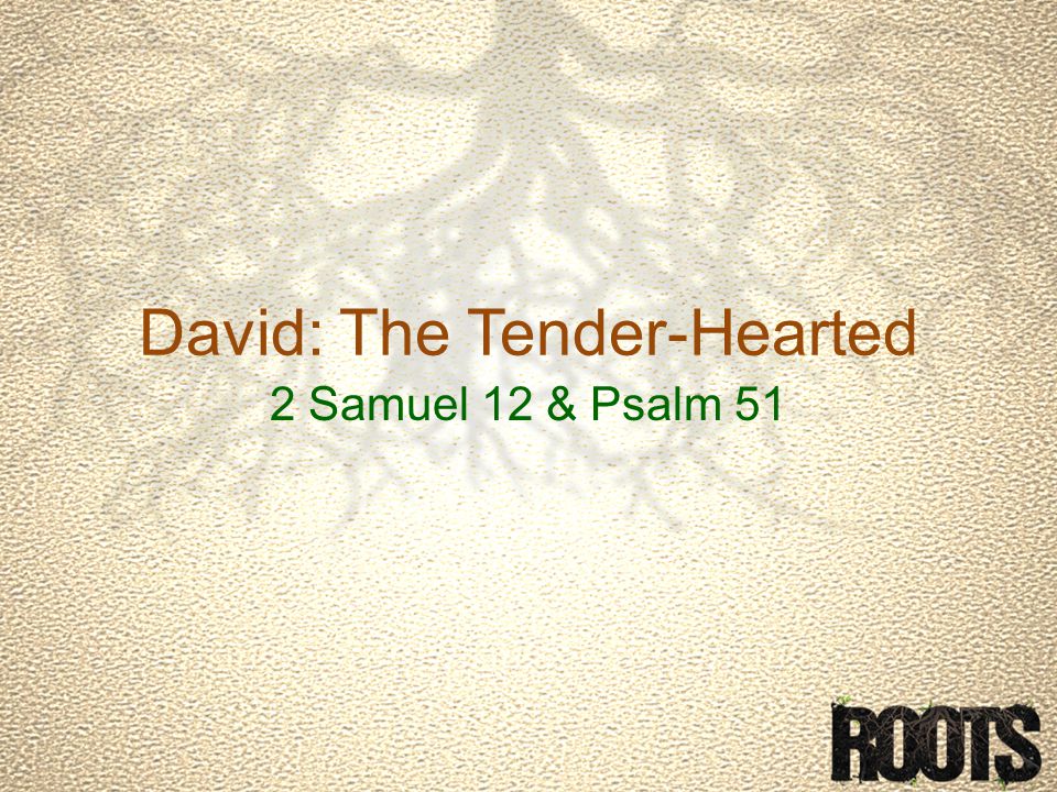 David: The Tender-Hearted 2 Samuel 12 & Psalm 51