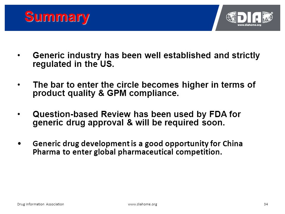 Generic drug manufacturing associations