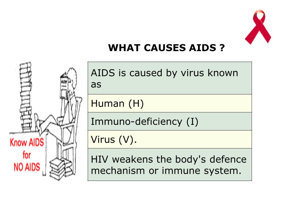 WHAT CAUSES AIDS . AIDS is caused by virus known as Human (H) Immuno-deficiency (I) Virus (V).