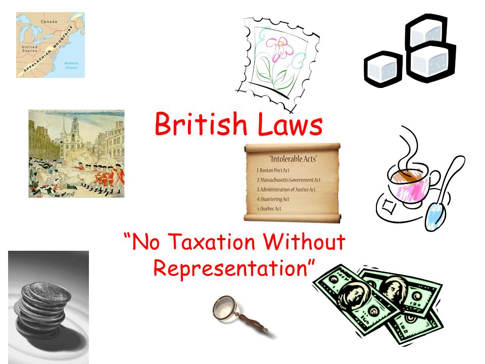 British Laws No Taxation Without Representation