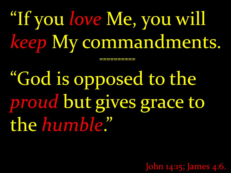 If you love Me, you will keep My commandments.