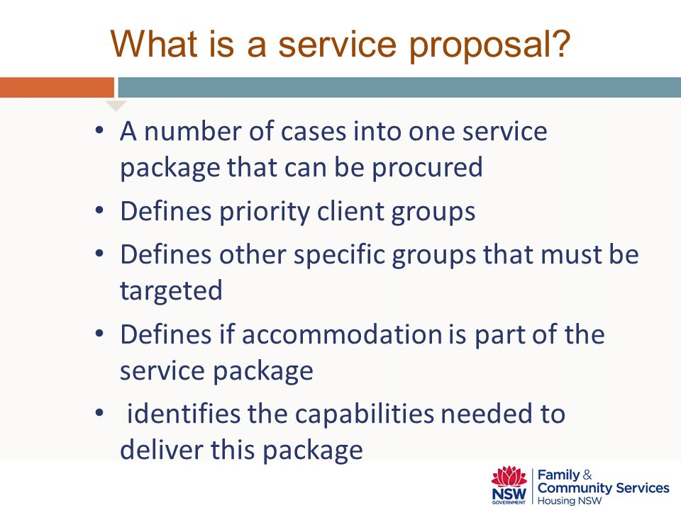 What is a service proposal.