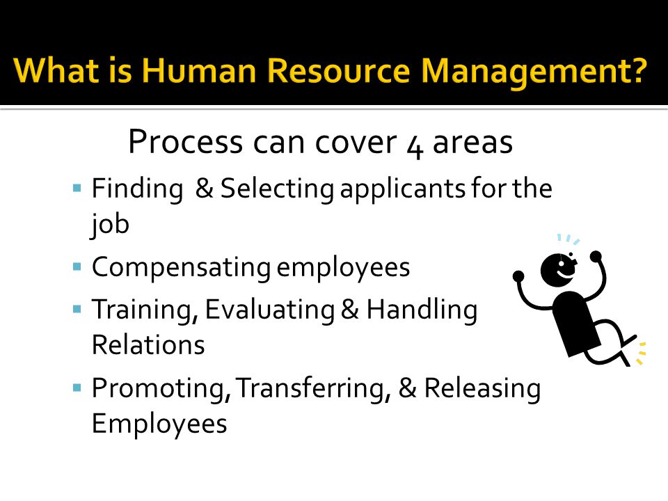  Define terms related to Human Resource Management  Identify the activities of Human Resource Management  Identify tools to manage employees  Identify employee compensation, safety, and turnover/retention  Identify Laws Effecting Human Resources