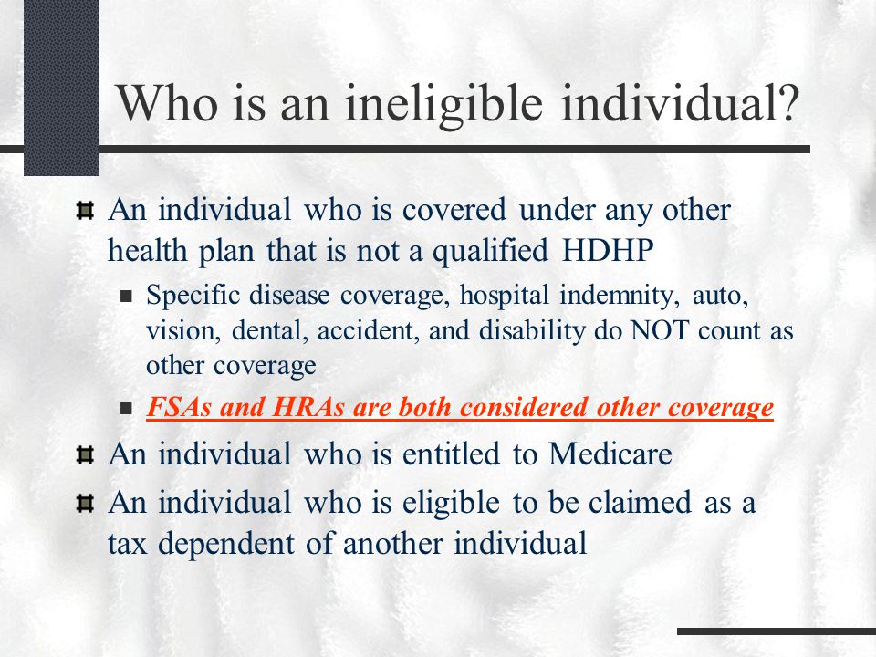Who is an ineligible individual.