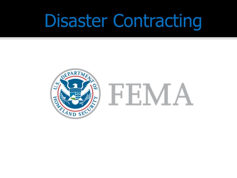 Disaster Contracting