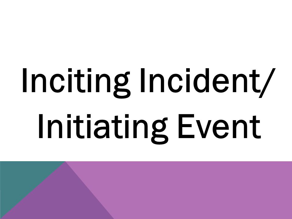 Inciting Incident/ Initiating Event