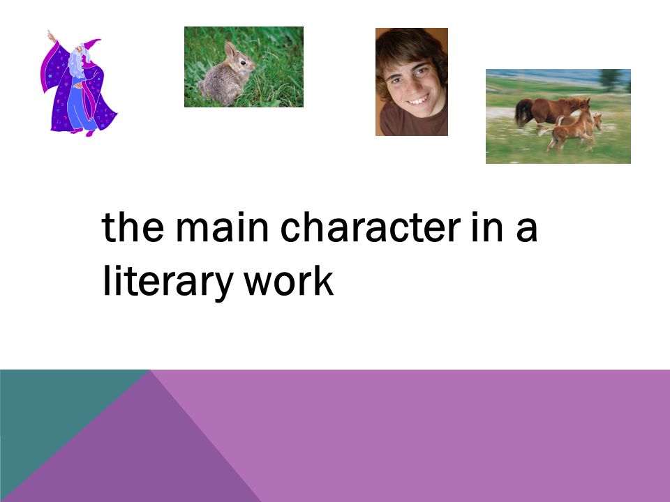 the main character in a literary work