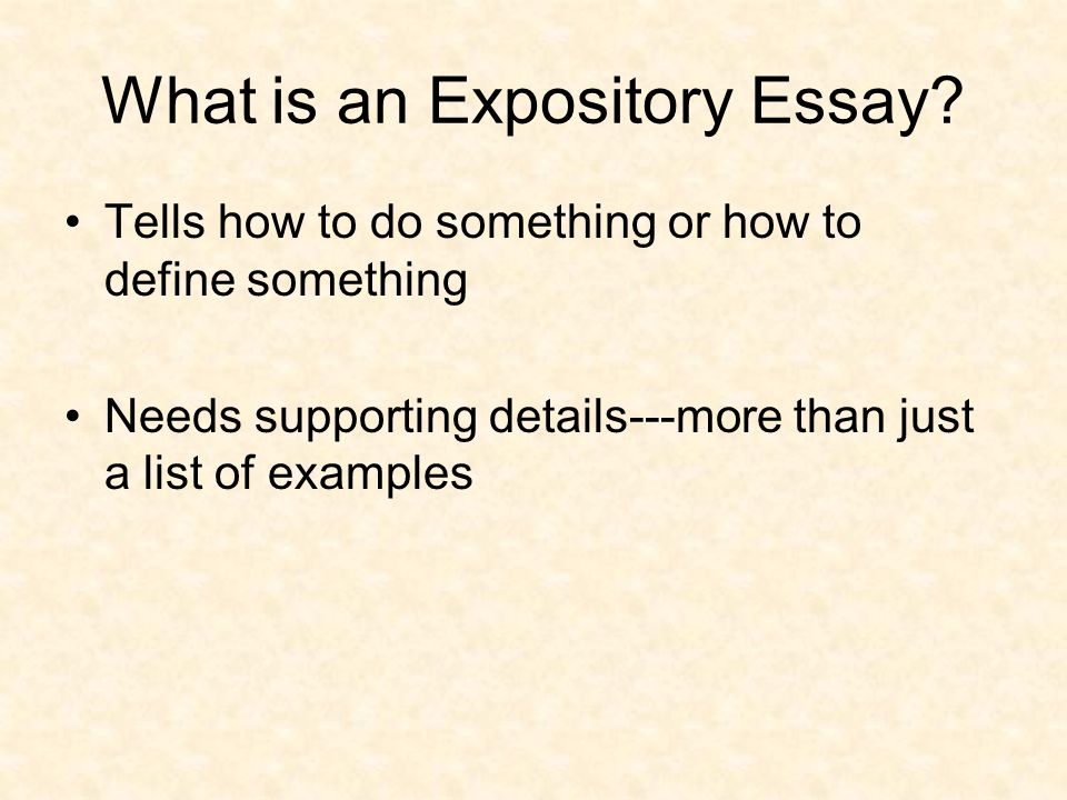 definition of an expository essay