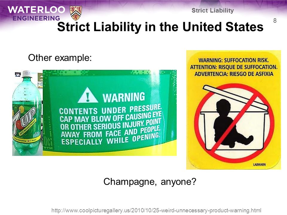 strict liability Strict liability is a legal doctrine that makes a person or company responsible for their actions or products which cause damages regardless of any intent on their part. strict liability Strict liability is a legal doctrine that makes a person or company responsible for their actions or products which cause damages regardless of any intent on their part.