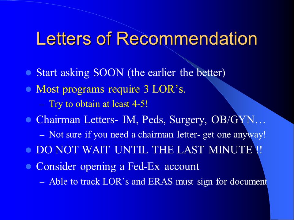 how to ask for a letter of recommendation for medical school by email