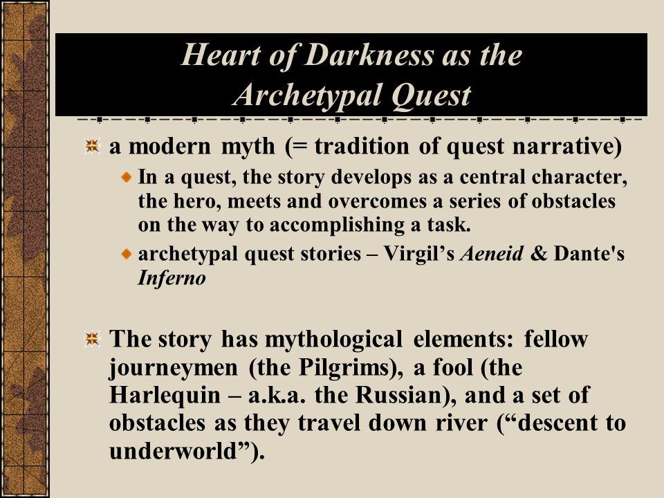 heart of darkness 6 essay Like many of conrad's novels and short stories, heart of darkness is based in part upon the author's personal experiences in 1890, after more than a decade as a seaman, conrad requested the command of a belgian steamer sailing for africa a diary kept during the subsequent voyage provides evidence. heart of darkness 6 essay Like many of conrad's novels and short stories, heart of darkness is based in part upon the author's personal experiences in 1890, after more than a decade as a seaman, conrad requested the command of a belgian steamer sailing for africa a diary kept during the subsequent voyage provides evidence.