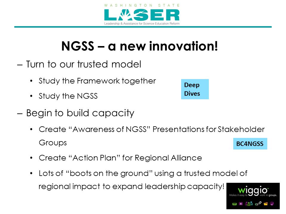 NGSS – a new innovation.
