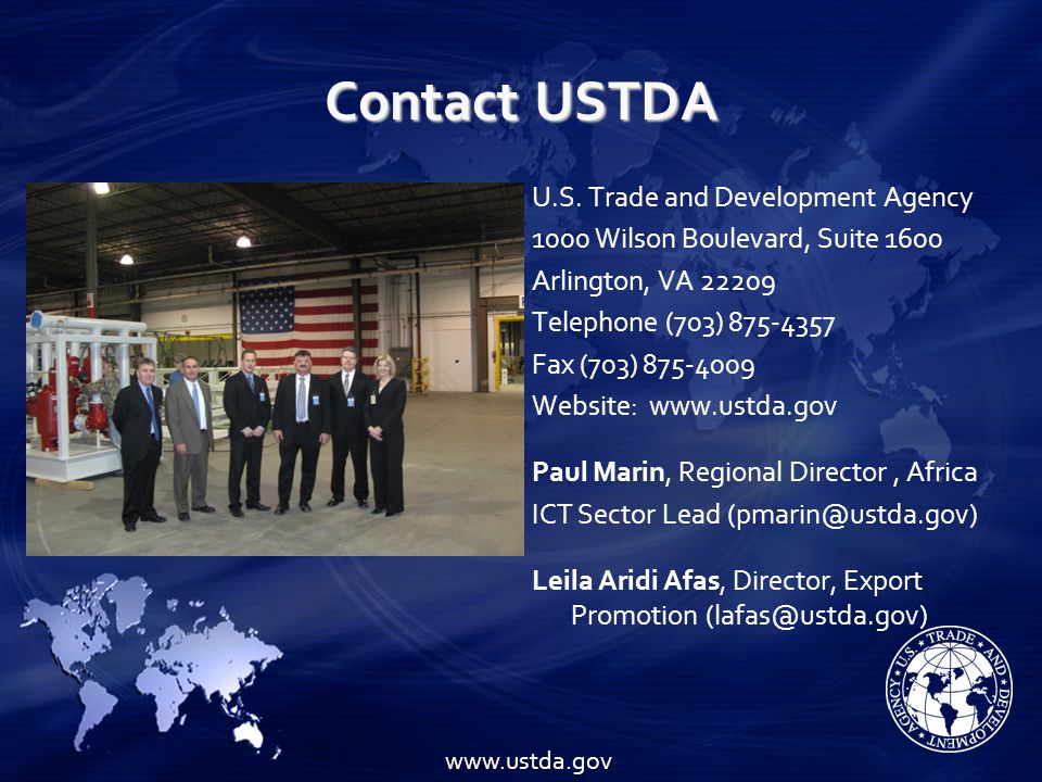 Contact USTDA U.S.