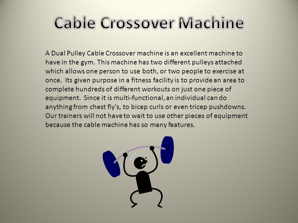 A Dual Pulley Cable Crossover machine is an excellent machine to have in the gym.