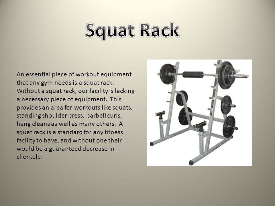 An essential piece of workout equipment that any gym needs is a squat rack.