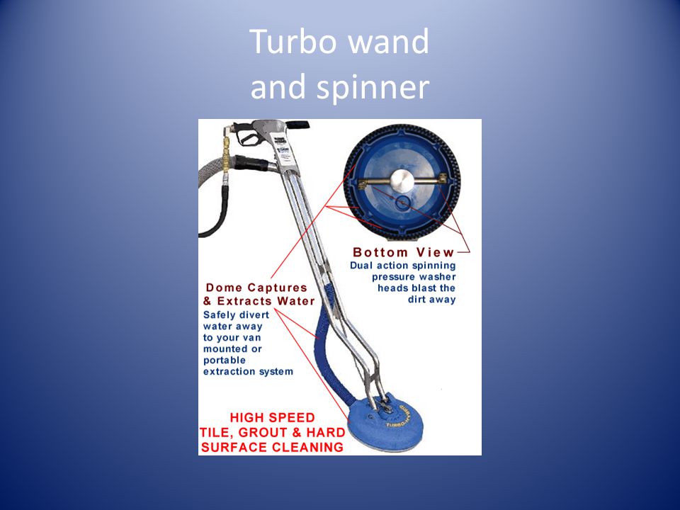 Turbo wand and spinner