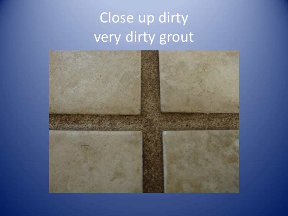Close up dirty very dirty grout