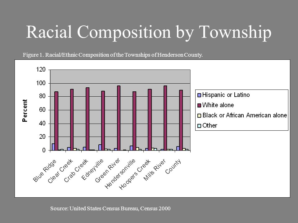 Racial Composition by Township Source: United States Census Bureau, Census 2000 Figure 1.