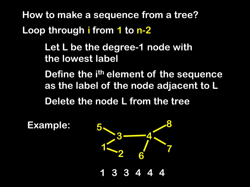 How to make a sequence from a tree.
