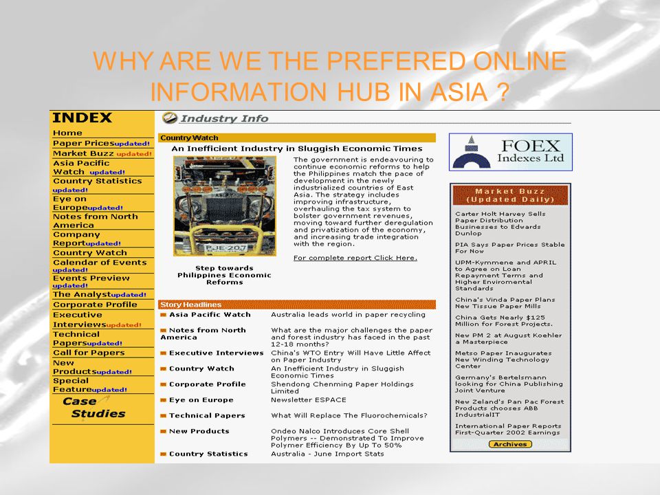 WHY ARE WE THE PREFERED ONLINE INFORMATION HUB IN ASIA
