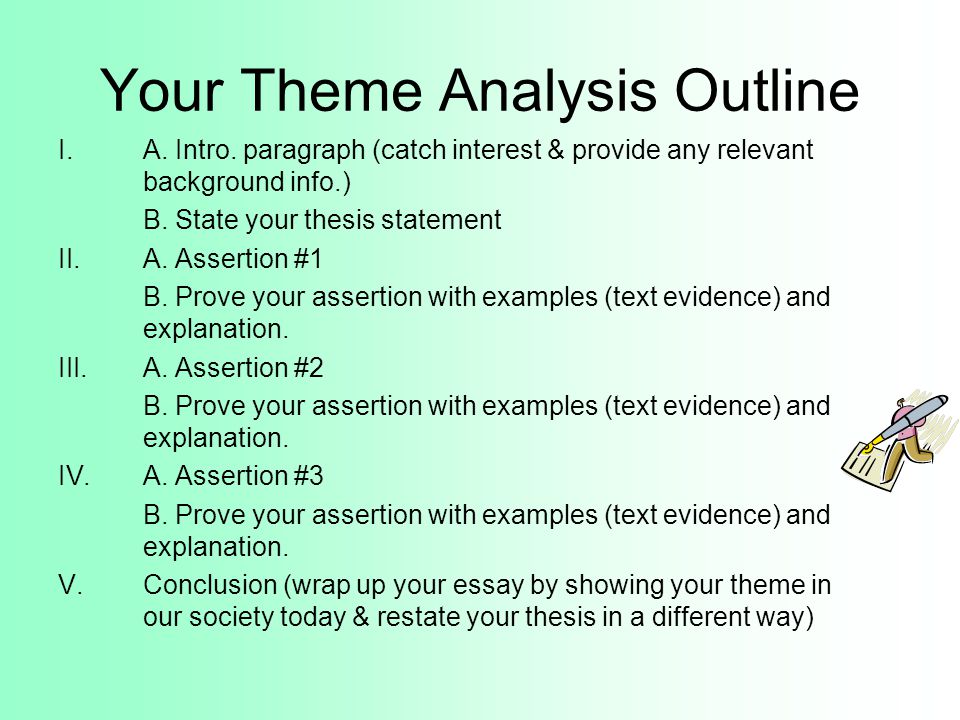 Theme analysis essay assignment