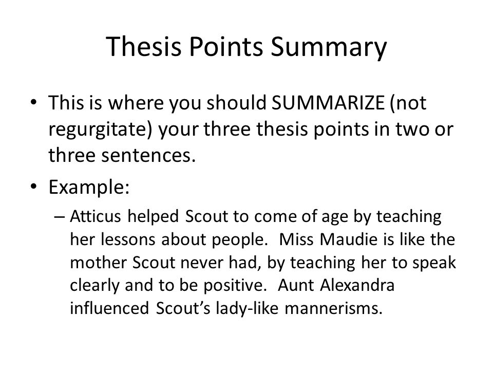 three sentence essay