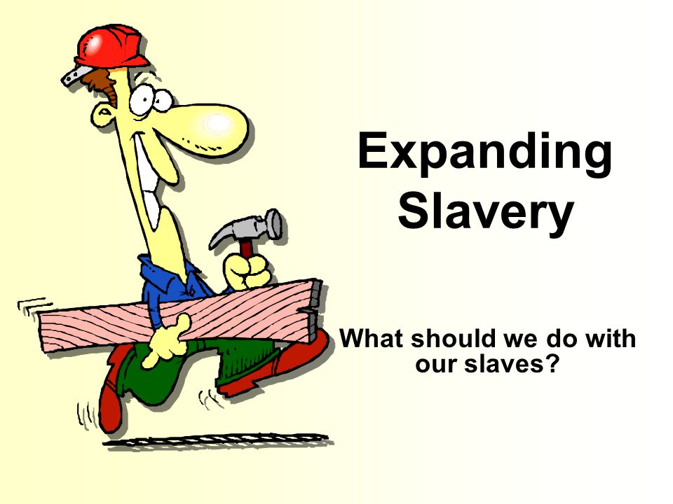 Expanding Slavery What should we do with our slaves