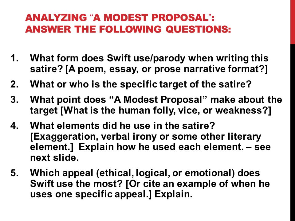 Examples Of A Satire Essay
