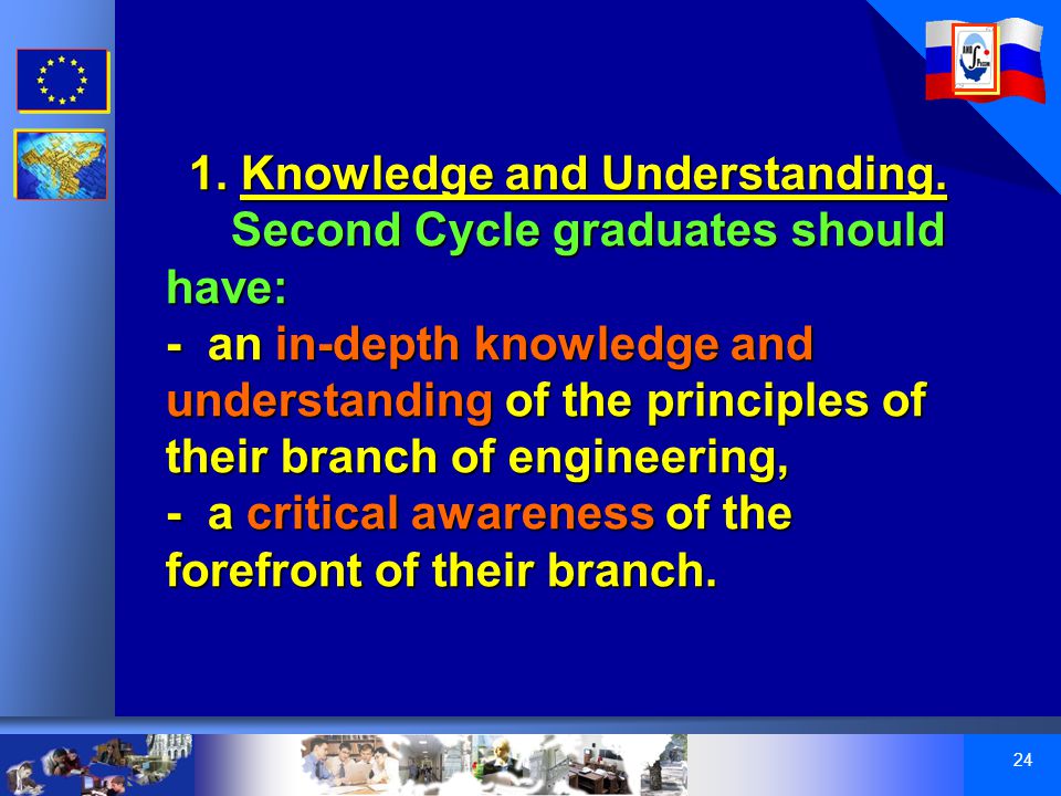 24 1. Knowledge and Understanding.