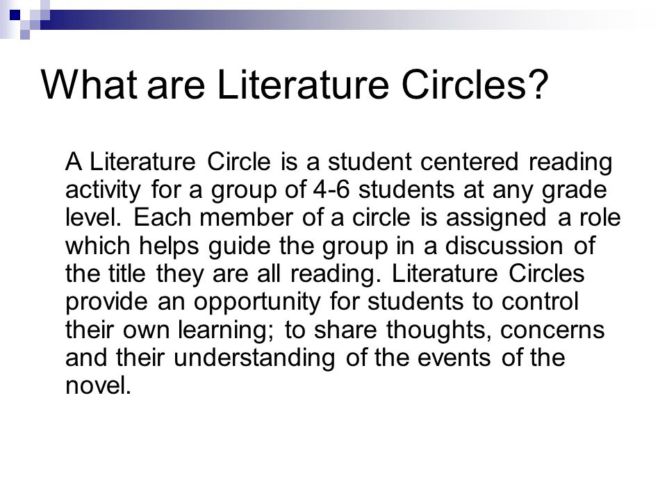 What are Literature Circles.