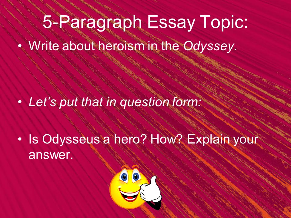 The Odyssey Essay Topics